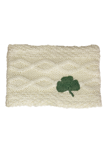 Kids Cream Snood with Shamrock 
